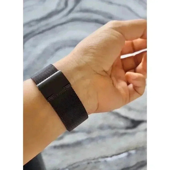 Sleek Black Milanese Mesh Band - Picture 3 of 3